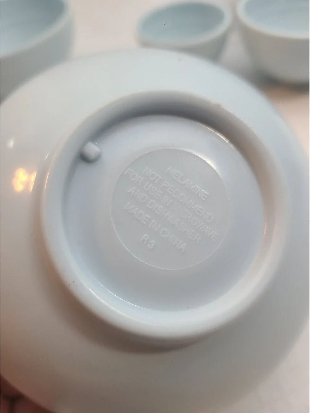Set of 5 Melamine Light Blue Measuring Cup Nesting Bowls